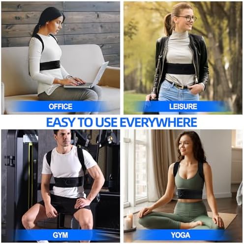 Posture Corrector for Women and Men ( Order A Size Up ) Upgraded Back Brace Support, Adjustable Shoulder Straightener for Improving Back Posture, Relief for Upper and Lower Back, Lumbar, Neck, Shoulder Pain (3XL(47.2~53.1))