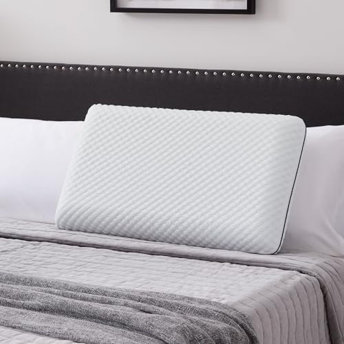 WEEKENDER Gel Memory Foam Pillow - Standard Size - Medium Firm Feel - Neck and Shoulder Support - Side & Back Sleepers - Home, Hotel, & Hospital Essentials - CertiPur Certified (Pack of 6)