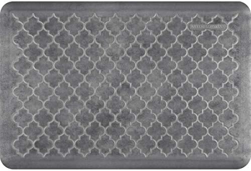 WellnessMats Trellis Collection Anti-Fatigue Floor Mat, Polyurethane – Ergonomic Support Pad for Home, Kitchen, Garage, Office Standing Desk – Water Resistant - Made in USA