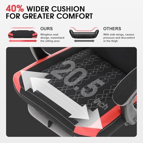 Tech Fabric Gaming Chair Ergonomic Computer Office Chair with Massage