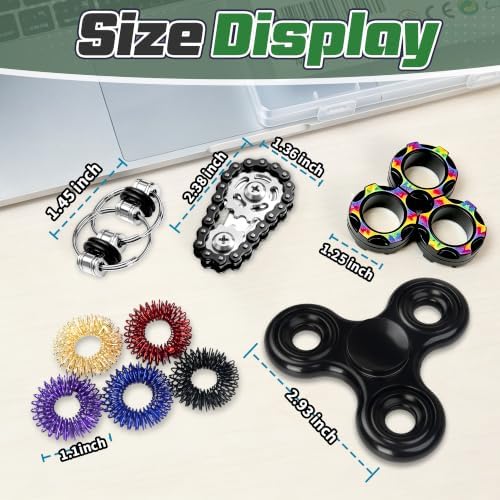 11 Pcs Metal Fidget Toys for Adults Teens Quiet Office Desk Cool Gadget