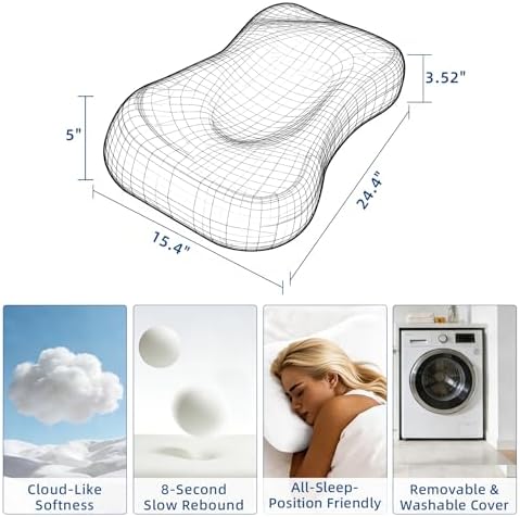 Ergonomic Memory Foam Pillow for Side & Back Sleepers
