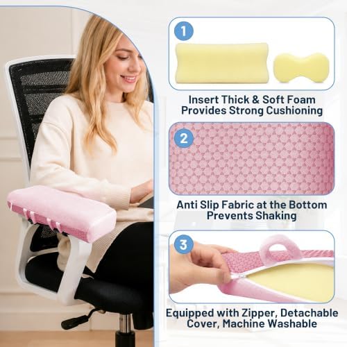 SPRING SEAON Office Chair Arm Covers Pads Premium Desk Chair Elbow Pads