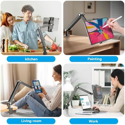 Jakeko 15.6" Portable Monitor Stand Tablet Arm Mount Holder Built-in Wrench