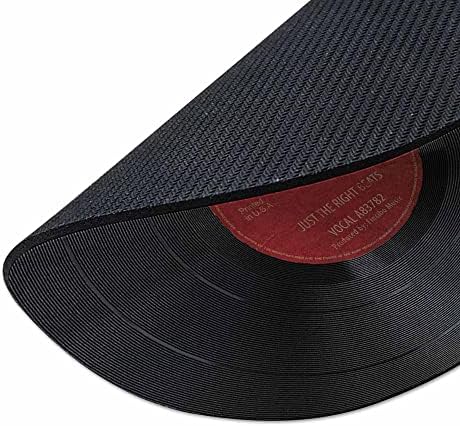 WIRESTER Non-Slip Round Mousepad, Vintage Vinyl Record Red Mouse Pad for Home, Office and Gaming Desk