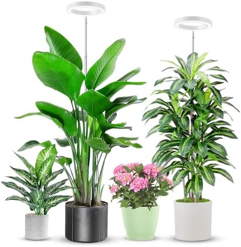 Aokrean 6.3in Grow Lights for Indoor Plants,6000K Full Spectrum Plant Light