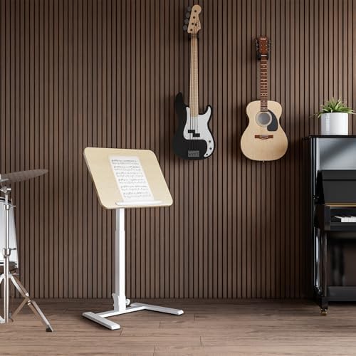 alawooder 25" Mobile Folding Desk: Pneumatic Sit-Stand, No Assembly