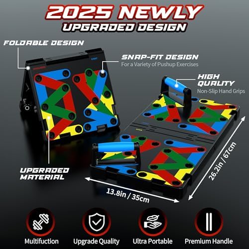 Push Up Board,Foldable Pushup Board for Man,Portable 30 in 1 Push Up Bar