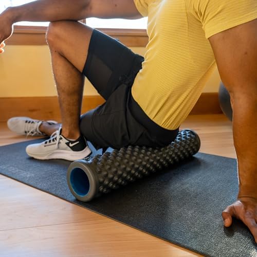 Teeter Massage Foam Roller - Textured for Deep Tissue Muscle Relief to Boost Recovery, Flexibility, Mobility - Back Pain Relief, Sports Massage, Myofascial Release