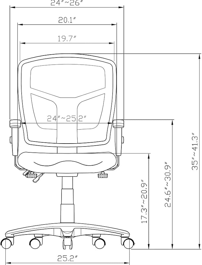 Lorell, LLR86201, ErgoMesh Series Managerial Mid-Back Chair