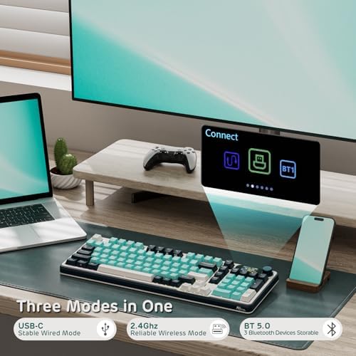 RK ROYAL KLUDGE S98 Wireless Mechanical Keyboard with Smart Display & Knob
