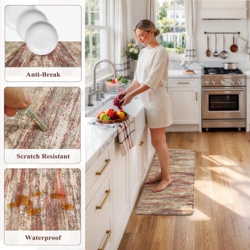 KIMODE Kitchen Mats Cushioned Anti Fatigue,Farmhouse Kitchen Runner 20"x39"