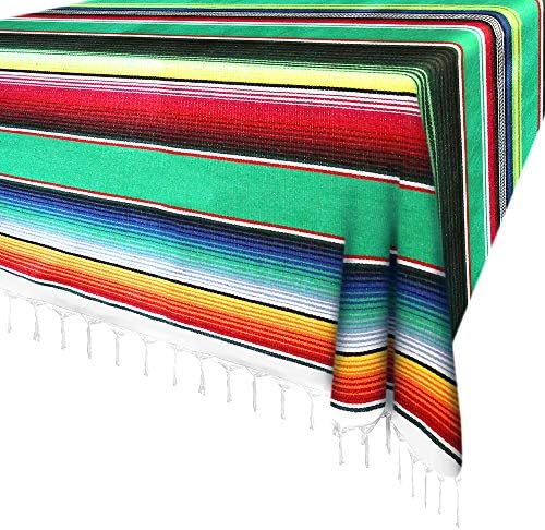 Xplanet 84 X 59 Inch Mexican Serape Blanket Bay Window Blanket, Mexican Tablecloth Serape Tatami Blanket Bed Blanket Table Cover Tapestry Blanket Picnic Mat for Mexican Party Wedding Decorations