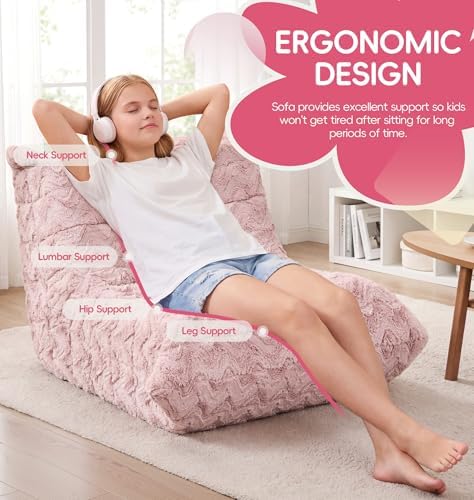 Hobestluk Medium Bean Bag Chairs Lounge Floor Chair BeanBag Couch Togo Sofa