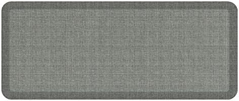 NewLife by GelPro Ergo-Foam Cushioned Anti-Fatigue Standing Kitchen Floor Mat, Padded Stain-Resistant, Waterproof, Non-Slip Comfort Padded Desk/Office Mat - 20" x 48", Tweed Grey Goose