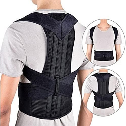 S-5XL Plus Size Posture Corrector For Women Men Back Support Belt Hunchback Correction Therapy-Belt Pain Relief For Herniated Disc Sciatica Scoliosis (Color : Black, Size : S/Small)