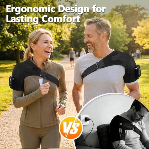 Shoulder Heating Pad & Massager, Shoulder Wrap Brace Massager with Heat