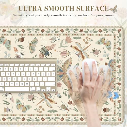 iCasso Beige Large Mouse Pad, Desk Matt for Desktop