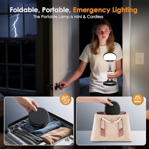 One Fire Cordless Lamp, 3600mAh Battery Operated Lamp, Rechargeable Lamp