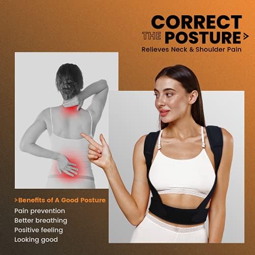 VANRORA Posture Corrector for Women and Men, Adjustable & Comfy Back Brace
