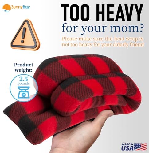 SunnyBay Microwavable Heating Pad, Neck and Shoulder Wrap, 26 inch, Buffalo