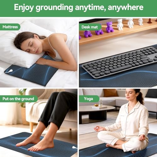 2 Pack Grounding Mat for Feet for Better Sleep & Stress Relief