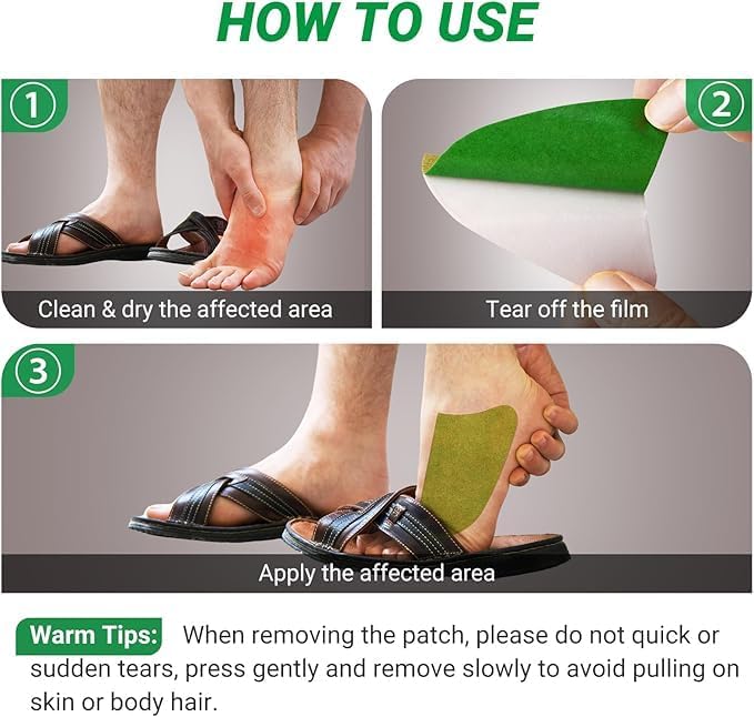 ishancare Foot Patches, 24 Count Long Lasting Heat Patches, 8 Hour Maximum Strength Deep Hot for Knee, Foot, Back, Neck, Shoulder, Joint