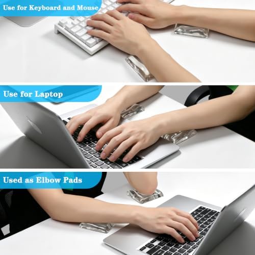 Ergonomic Gel Wrist Rests for Laptop 2pcs - White