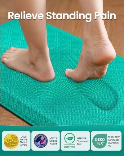 Ophanie Kitchen mats for Floor, 3/4 inch Thick, Kitchen Rugs, 20x39 Anti Fatigue Standing Cushioned Mat,Waterproof,Comfort Ergonomic mat for Office, Home,Sink with 99+ Pairs of Anti-Slip Bottom Ridges