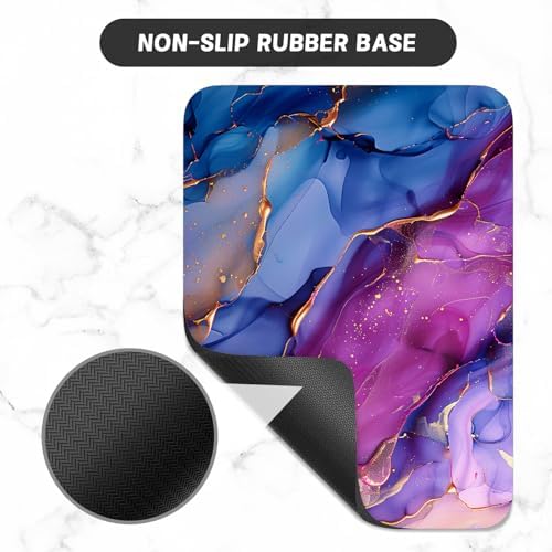 Small Mouse Pad, Mini Mouse Pad 6 x 8 Inch, Thick Rubber Waterproof Mouse Mat, Cute Mousepad for Women Men Wireless Mouse Laptops Home Office, Marble Patterns