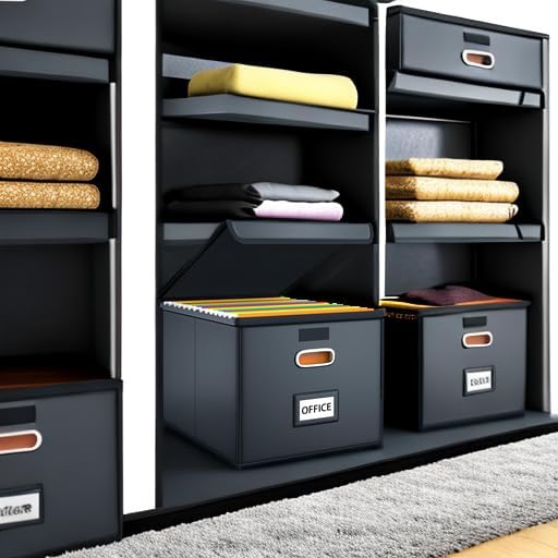 File Organizer Box with Lids, Collapsible File Folder Organizer