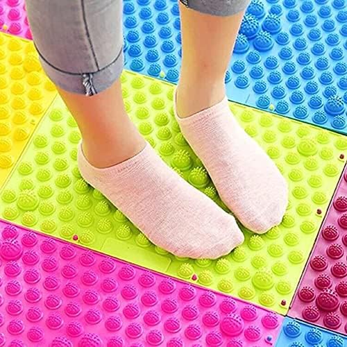 Foot Massage Mat Acupressure Mat Foot Walking Toe Plate Massage Pad Bathroom Mat Yoga Mat Anti-Slip Mat Outdoor Game 2 PCS (Green)