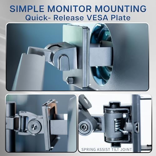 VIVO Black Pole Bracket Monitor Mount, Up to 49" Ultrawides, MOUNT-POLE49U