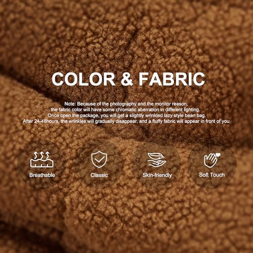 Hobestluk Big Bean Bag Chairs for Adults Fireside BeanBag Couch Togo Sofa
