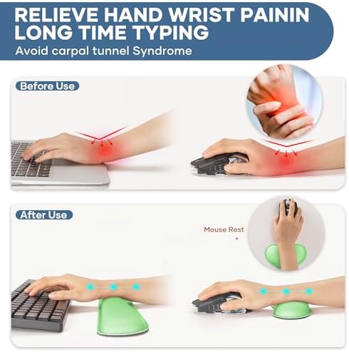 Office Ergonomic Memory Foam Computer Mouse and Keyboard Wrist Rest pad Support Carpal Tunnel, Wrist Rest for Keyboard and Mouse, Wrist Support Set