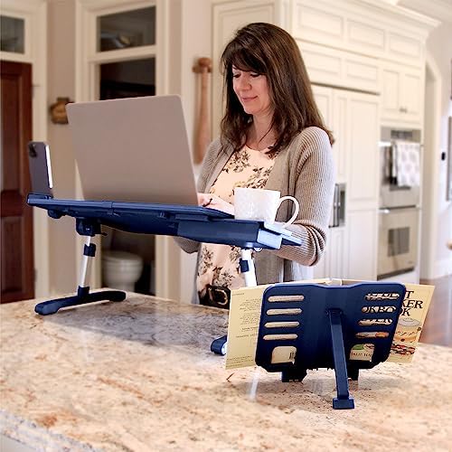 Limitless TotalDesk Portable Workstation and Lap Desk with Adjustable Height & Tilt (Navy)