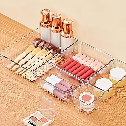 SMARTAKE 13-Piece Drawer Organizers with Non-Slip Silicone Pads, 5-Size