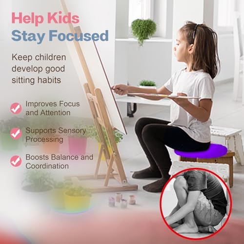 kisnbld Wobble Cushion, Balance Disc with Pump, Core & Posture Training