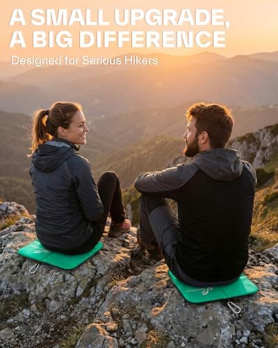 Sportneer Sitting Pad, Lightweight Waterproof Folding Seat Pad for Backpacking, 15.75'' x 15.75'' Portable Camping Seat Mat for Hiking, Picnics & Outdoor Use