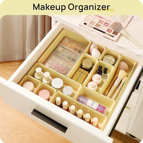 Vtopmart 25 Pack Plastic Drawer Organizers with Non-slip Rubber Pads