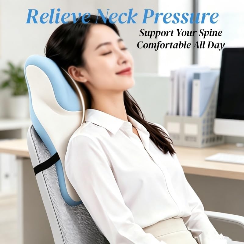 Office Chair Headrest Attachment, Neck Support for Office Chair (Grey)