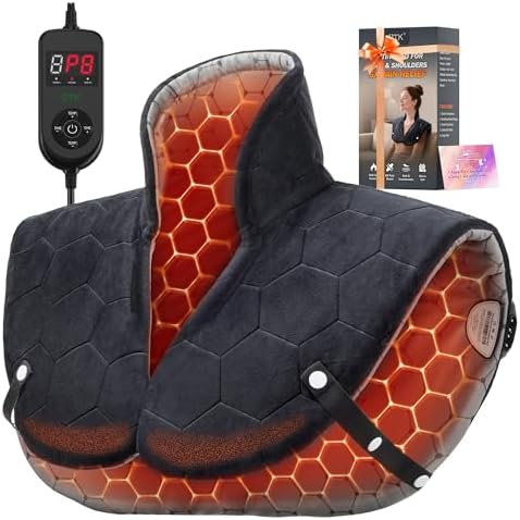 UTK 30S Fast Heating Pad for Neck Shoulders and Back, 6X Far Infrared Heat