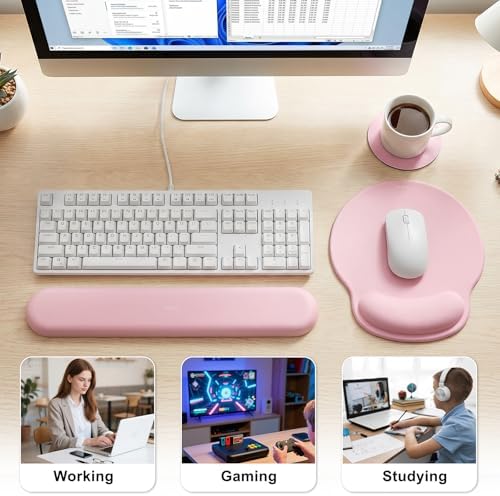 Ergonomic Mouse Pad with Wrist Rest, Mouse Pads for Desk Wrist Support