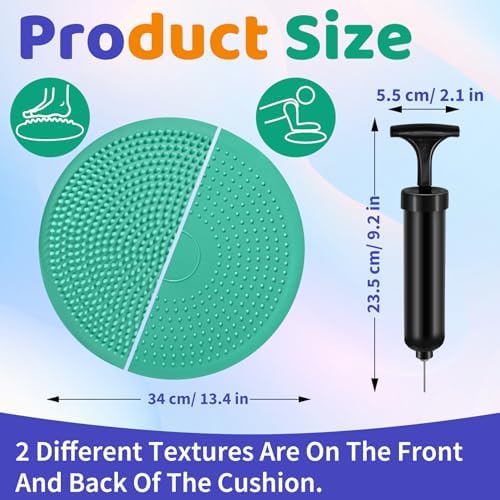 biguphate Wobble Cushion Set with Hedgehog Balance Pods & Pump