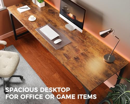 Huuger Computer Desk, 86.6 Inch Home Office Desk