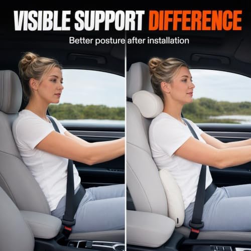 Universal Memory Foam Car Lumbar Support Pillow (Orange)
