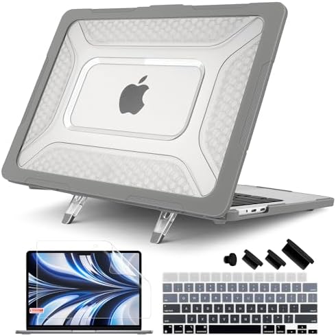 Batianda Extreme Heavy Duty Case for MacBook Air 13.6" 2026-2022, Grey