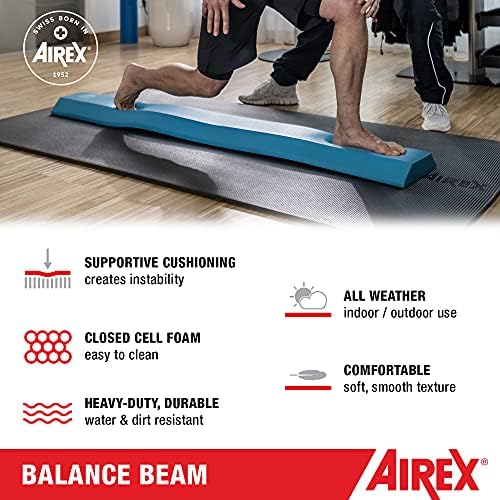 AIREX Balance Pad – Stability Trainer for Balance, Stretching, Physical Therapy, Exercise, Mobility, Rehabilitation and Core Training Non-Slip Closed Cell Foam Premium Balance Pad
