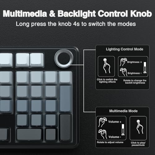 AULA F99 Pro Wireless Mechanical Keyboard with Number Pad, Knob, 99 Keys