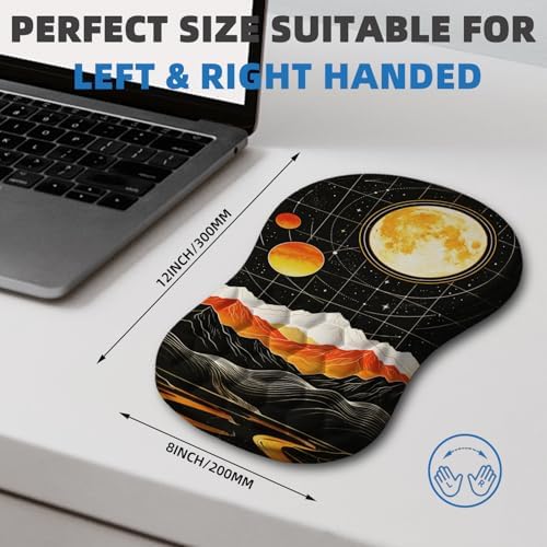 Ergonomic Mouse Pad with Wrist Rest, Memory Foam Wrist Support,Massage Bump